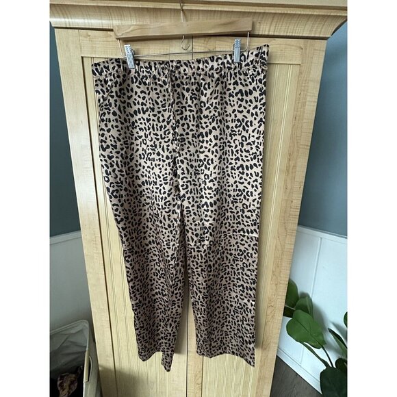 Womens Rachel Zoe Pajama Set XL Leopard Print matching Pj Set - Picture 8 of 8